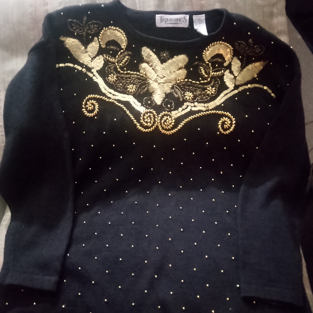 Vintage trimmings brand sweater large